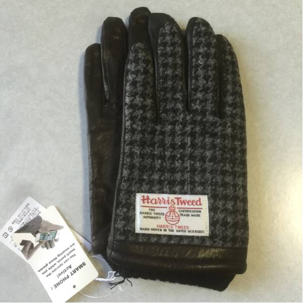 ハリスツイード 羊革 グローブ 手袋