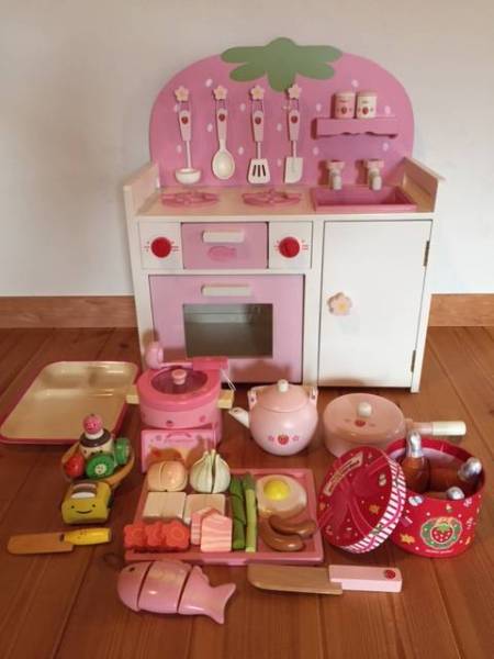 マザーガーデン 木製 キッチン ピンク野いちご シチューセット