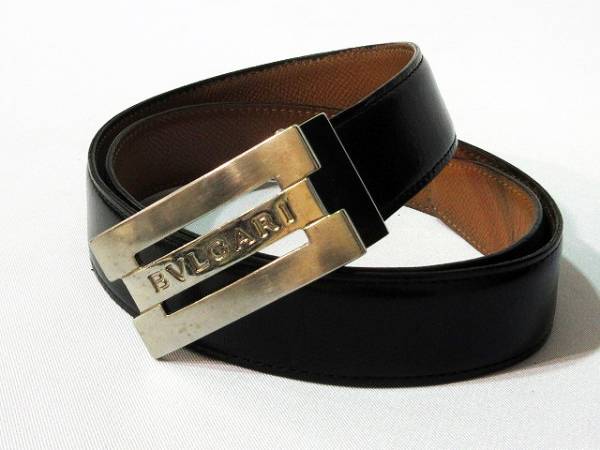 ブルガリ BVLGARI ベルト レザー 本革 黒 ブラック