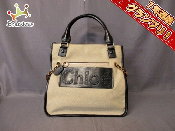 Chloe クロエ トートバッグ ハンドバッグ ハーレー レザー キャンバス