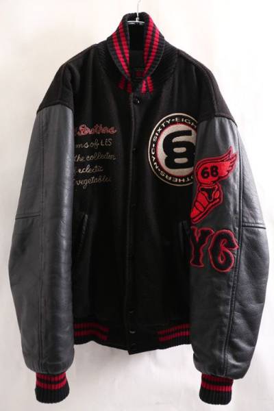 68&BROTHERS レザー メルトン スタジャン 38 PG