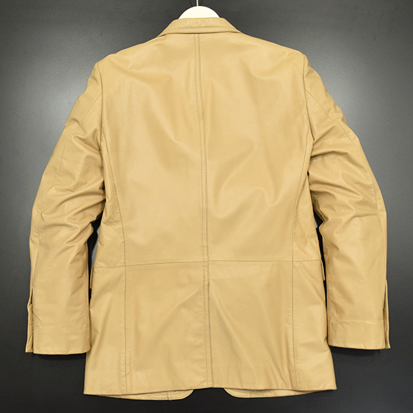 美品 ムッシュニコル MONSIEUR NICOLE 牛革 レザーテーラードJKT