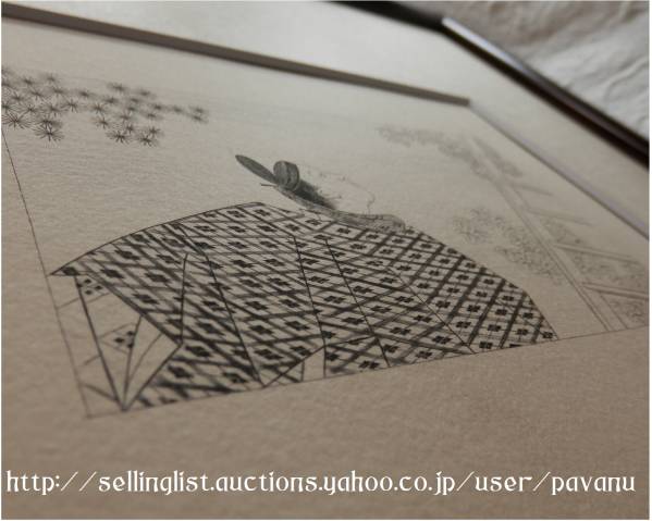 長谷川潔 1933仏■竹取物語より「燕の子安貝」■ビュラン一葉/額