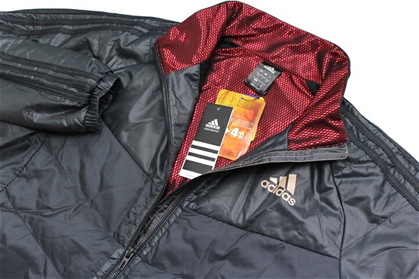 ☆adidas 新品 BODYHEAT 発熱 中綿ジャケット 灰[06576-O]二 