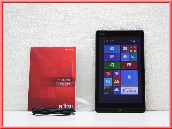 ■美品！8型/Win8.1/Z3735F/Webカメラ/Wi-Fi♪ARROWS Tab QH33/S