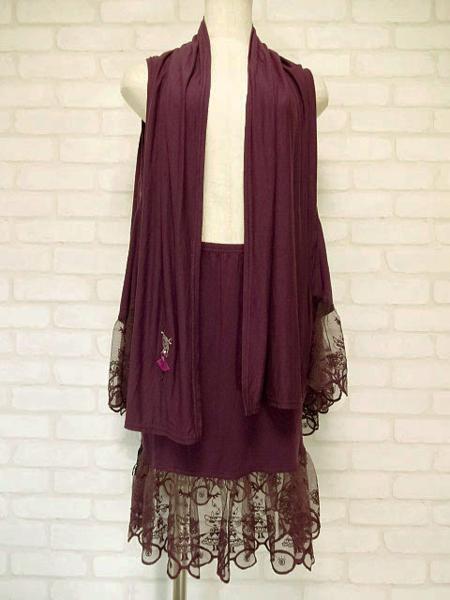 ☆美品☆アルベロベロ/レース使いベスト＆スカートセットyd118