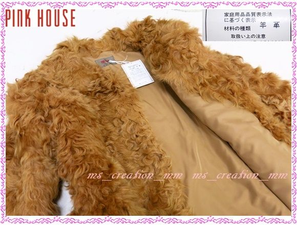 ピンクハウス*羊革♪ラムファームートンコートHR5305