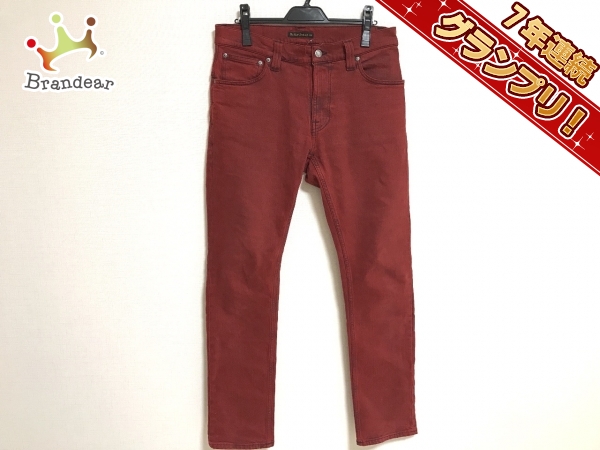 ヌーディージーンズ パンツ 32/32 メンズ 新品同様 レッド