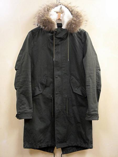 STUDIOUS ストレッチサテンモッズコート　カーキ　サイズ3