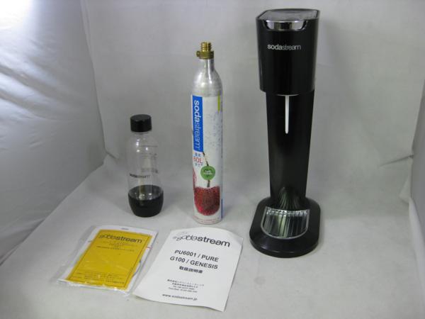 美品1円 sodastream ソーダメーカー Genesis G100 ブラック 炭酸