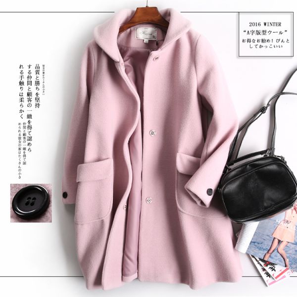 80ウール混AラインコートジャケットチェスターコートTY430XL