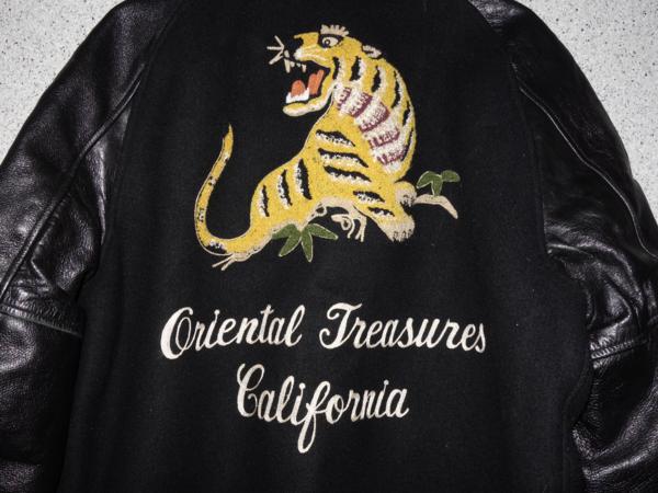 Whitesville Letterman 袖牛革スタジャン 黒 40 アメカジ 東洋