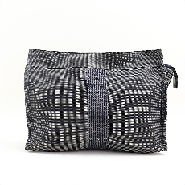 HERMES エルメス エールライン キャンバスポーチ グレー