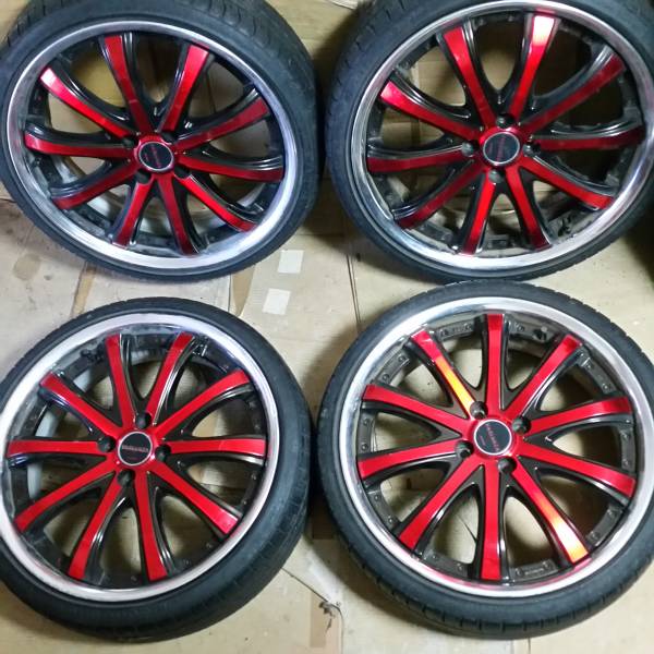 ◆WORK★1８ｉｎ★軽四装着１台分◆レッド◆日本製◆希少？◆