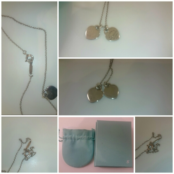 TIFFANY ダブルハート ネックレス silver925 箱袋