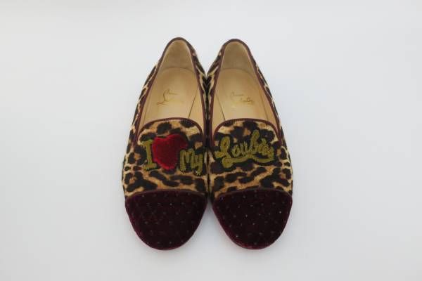 イタリア製CHRISTIAN LOUBOUTIN毛VELVET靴B62-012