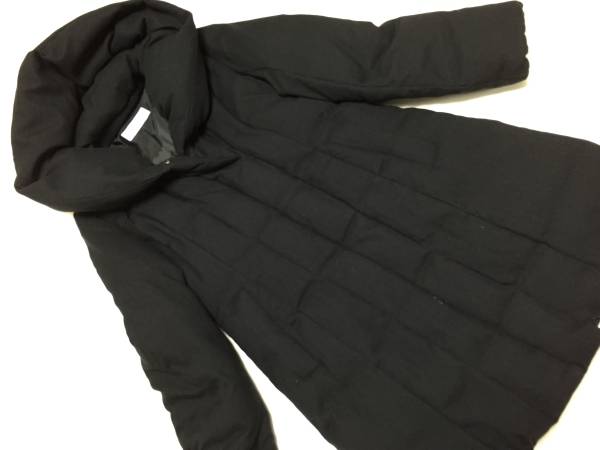 ★新品★ピノーレ/ダウンたっぷりの暖かコート・黒/38