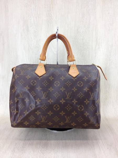 LOUIS VUITTON◆スピーディ30・モノグラム/BRW/レザー/総柄/M4…