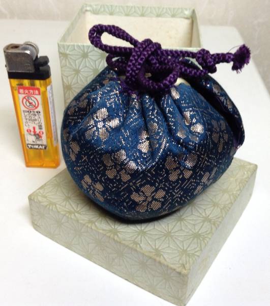 陶器／茶入／巾着袋／美品／茶道／煎茶道具／インテリア 茶器茶入 茶入