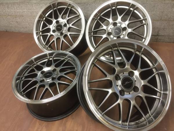 ◆◇JDM HINODEX 15x7j+37 100-4H メッシュ 深リムBBS似◇◆