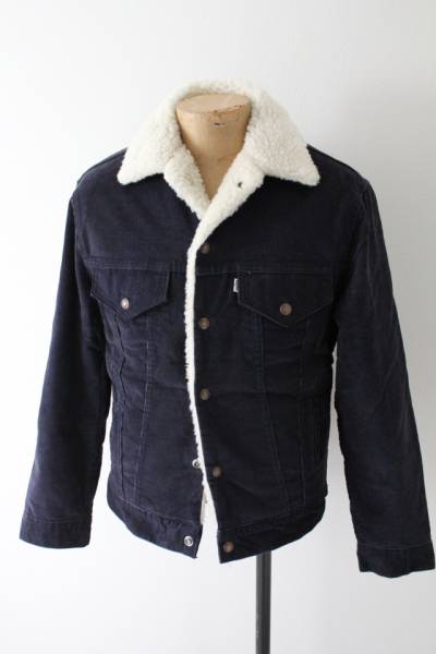 Levi's 70sコーデュロイジャケット サイズ36 70s【リーバイス】コーデュロイボアジャケット紺USA製 36 70s 【公式通販】