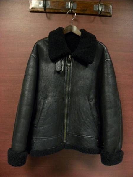 メンズ ジュンコ コシノ 羊革リアル ムートン B-3ジャケットL 黒