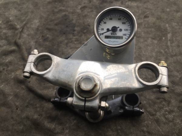 SR400用社外セパハン用トップブリッジ、ステム、メーターset