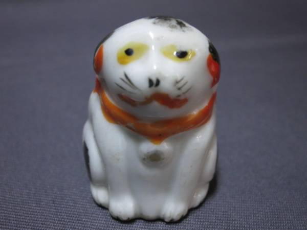 大特価販売中 古い 磁器の招き猫 / 縁起物 土人形 【公式通販】