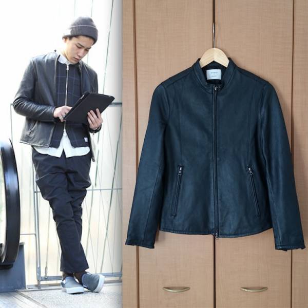 Leather Lamb - Jacket LEATHER Zip Acne Blouson Studios BLOUSON THE