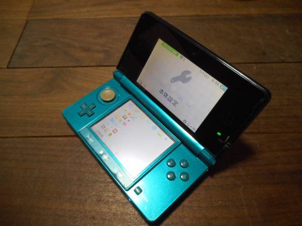 M【完動品】3DS本体アクアブルーVer9.4.0-21J バッテリー 【公式通販】