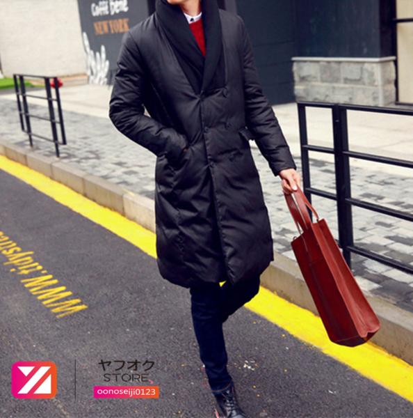 ★高級ダウンロングコート スポーツ観戦 防寒 アウトドア4XL★92
