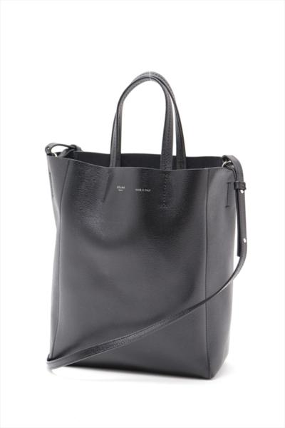 セリーヌ　レザー　バーティカルカバ　トートバック　黒