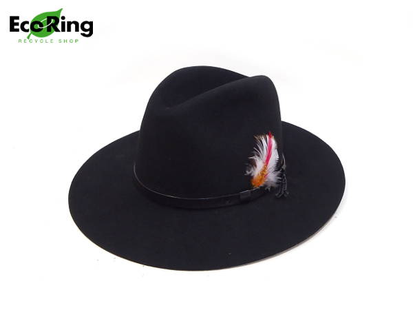 1円 STETSON ステットソン ヴィンテージ ハット 黒 ET408