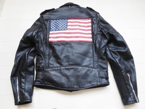 ☆美品！90's SCHOTTショット618Fダブルライダース星条旗38/613 618
