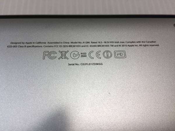ジャンク MacBook Pro 15インチ Early 2011 起動不可 3Y173 【公式通販】