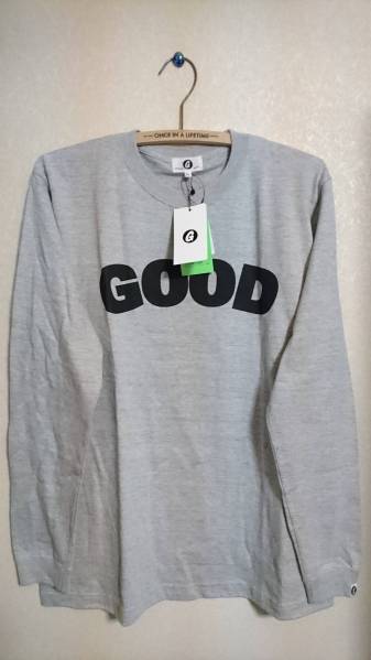 16AW GOODENOUGH GOOD EロングTシャツ 灰×黒 Lサイズ 新品