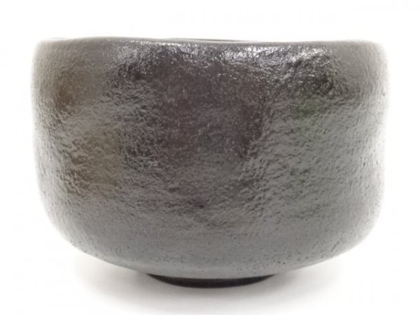 大樋焼 撫山窯 伊豆蔵正次造 赤窯変茶碗（共箱）