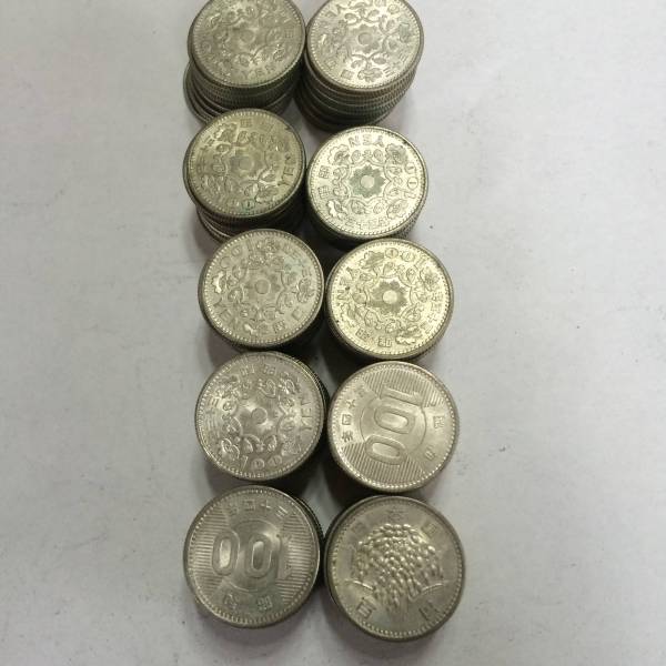 １００円銀貨　稲穂　鳳凰　１００枚　合計１００００円