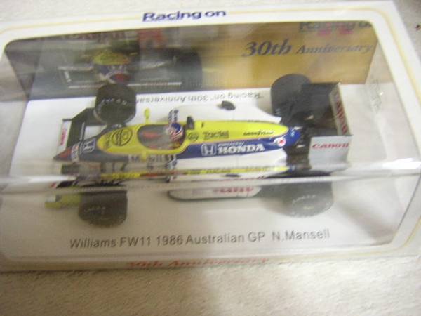  1/43 レーシングオン特注 1986年オーストラリアGP ウィリアムズFW11 N マンセル(レーシングカー)｜売買されたオークション情報、yahooの商品情報をアーカイブ公開 - オークファン レーシングカー