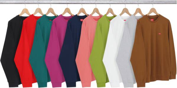 16aw supreme small box pique crewneck 新品 newera