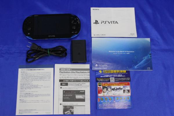T6732/PSVITA 本体 PCH-2000 ブルー 完動品 充電ケーブル付