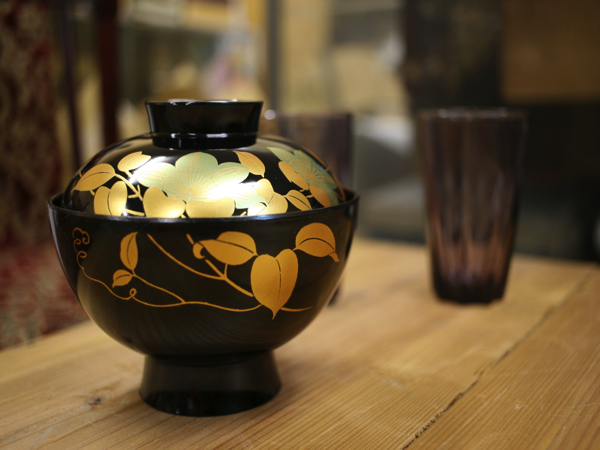 会津塗 漆器 吸物椀 5客揃 共 天然木 会津塗 鉄線花吸物