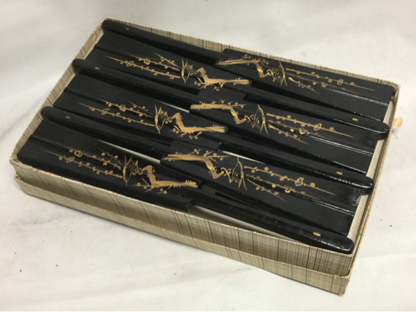 屏風押さえ 屏風止め 蒔絵 6個 箱入り 漆塗 漆器 屏風抑え 梅鶯 【公式