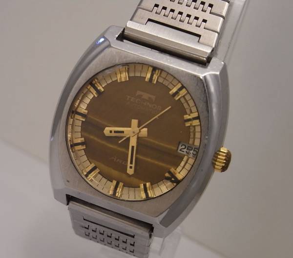 TECHNOS ARGUS AUTOMATIC 腕時計/タイガーアイ/シルバー/自動巻(テクノス)｜売買されたオークション情報、yahooの ...