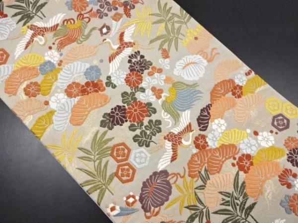 宗sou 唐織宝鶴彩衣文織り出し袋帯