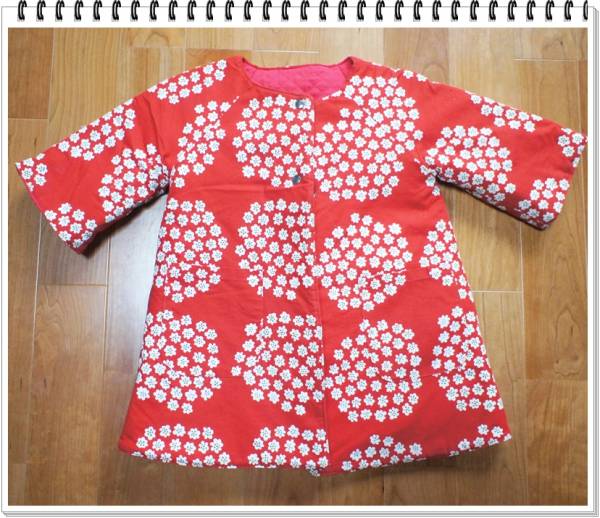 マリメッコ　キッズ　プケッティ　リバーシブルコート　サイズ100-120