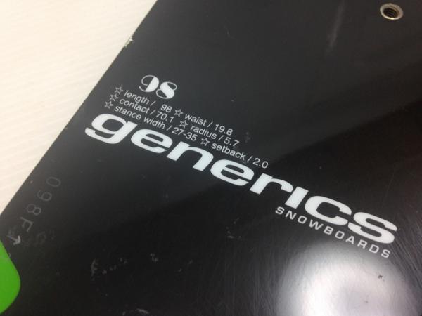 ☆generics/ジェネリクス☆スノーボード/スノボ 98cm◇研磨済◇(子ども