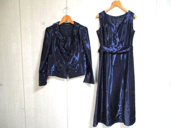r854　SOIR DOLCE　アンサンブル　ソワール ドルチェ　ジャケットワンピース　紺　6