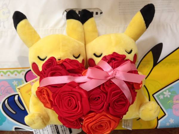 マンスリーペアピカチュウ ぬいぐるみ 2月 バレンタイン ポケモン
