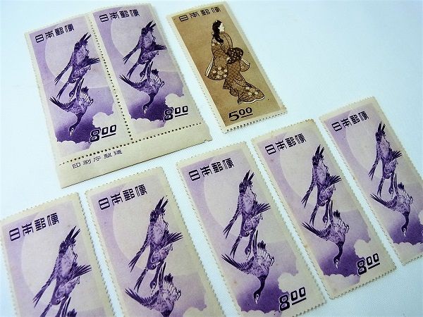 ◆切手趣味週間 見返り美人 月に雁 まとめて8枚セット 記念切手 郵便週間記念